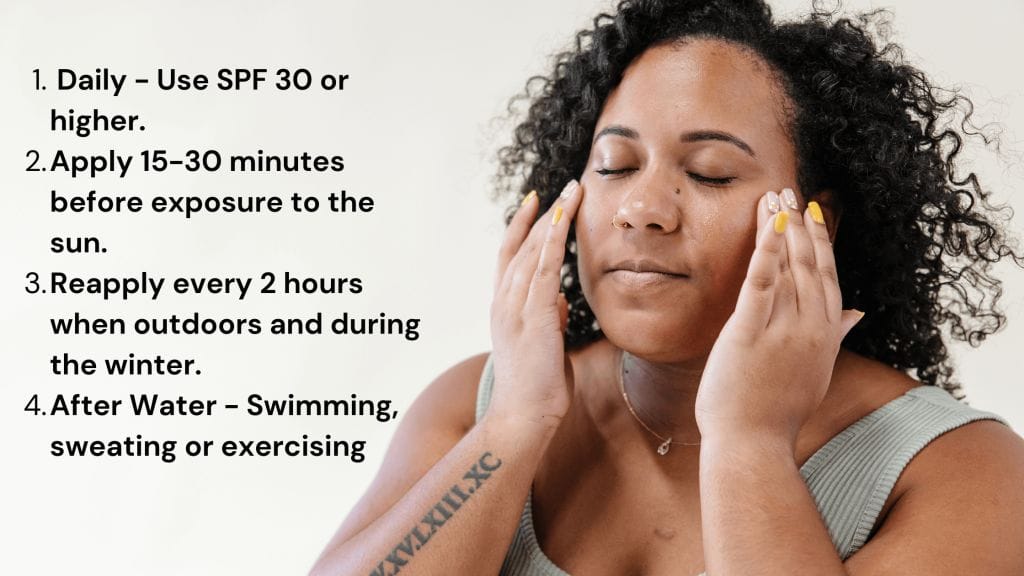 how to reapply sunscreen when sweating